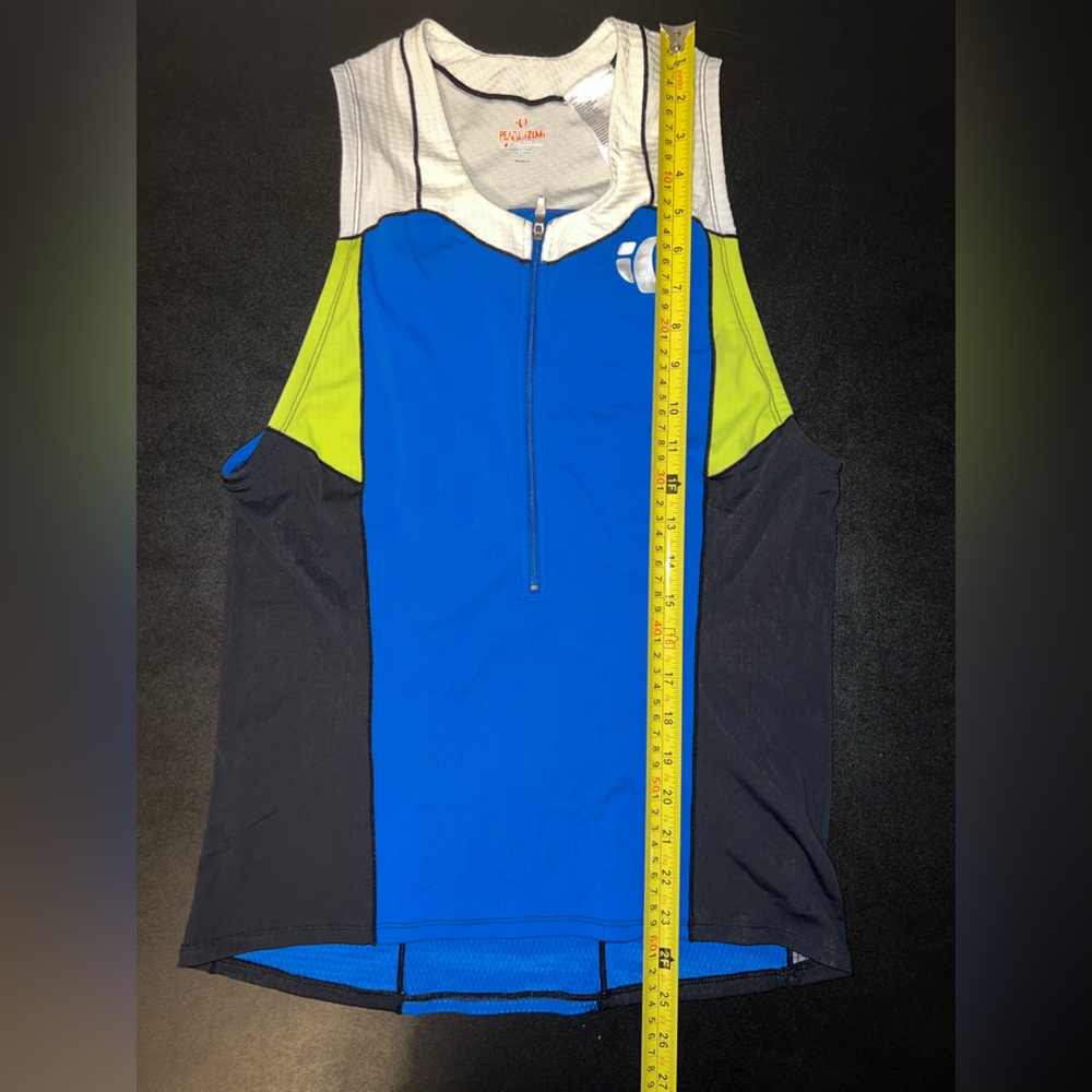 Pearl Izumi Elite Tri Sleeveless Jersey M Singlet Blue Women’s Cycling 1/2 Zip - Picture 4 of 6
